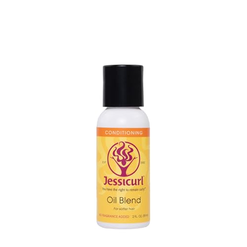 Jessicurl, Oil Blend, No Fragrance Added, 2 Fl oz. Hair Oil for Curly Hair and Frizz Control, Dry Hair Treatment, adds Softness and Shine, with Avocado, Jojoba and Coconut Oil