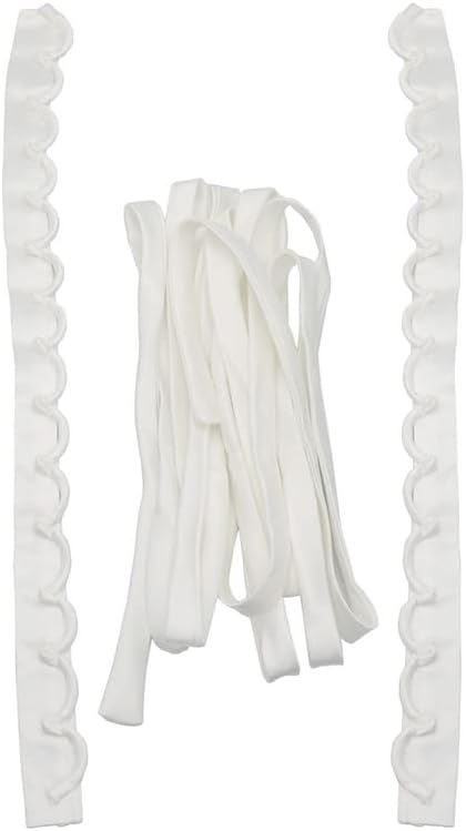 3PCS/Set Satin Wedding Dress Zipper Replacement Adjustable Corset Back Kit Lace-Up Ribbon Ties DIY Craft Wedding Dress (White)