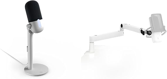 Elgato Online Meeting Kit USB Microphone with Low-Profile Mic Arm, Tap-to-Mute, Cable Management, Ideal for Home Office, Meetings, and Workspaces, Teams, Zoom, Slack, Discord, Plug & Play for Mac/PC