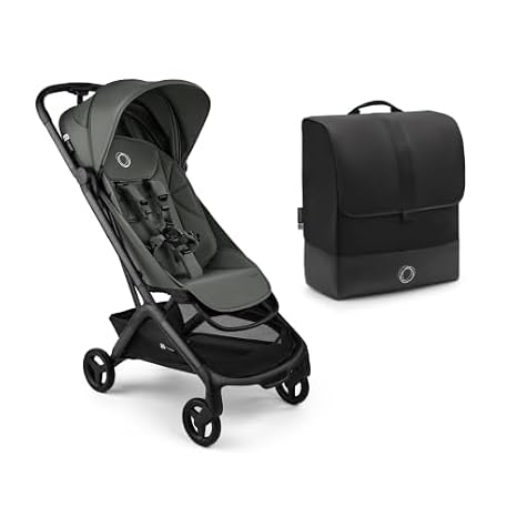 Bugaboo Butterfly 2 Travel Stroller with Transport Bag Ultra-Compact Stroller (Forest Green) Airplane-Friendly, Lightweight & Travel-Ready