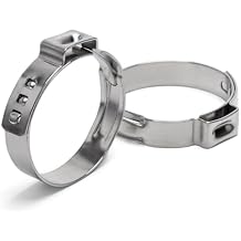 50 Pack 3/4 Inch 20.3mm~23.5mm Outside Diameter PEX Cinch Clamps, 304 Stainless Steel Crimp Rings for PEX Tubing, Pipe Fittings, and Plumbing Tools