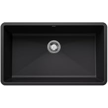 BLANCO Precis Super Single Kitchen Sink, Coal Black