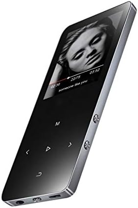 1.8 Inch Touch Screen Metal Bluetooth MP3 MP4 Hi-Fi Sound Music Player Color: Black