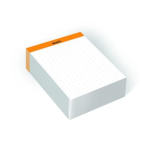 RHODIA 194045C - Memo Pad N11 Orange - A7 8.5x11.5 cm - Dot Dotted - 240 Sheets 80gm - Practical and Compact - Rhodiatime Collection