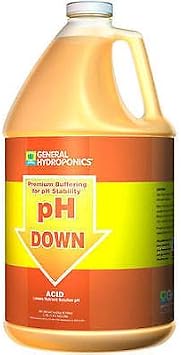 General Hydroponics pH Down 1 Gallon 128oz - Water Level Adjuster Buffer