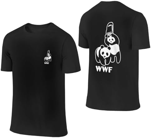 WWF Panda Bear Wrestling Mens Short Sleeve Cotton T-Shirt