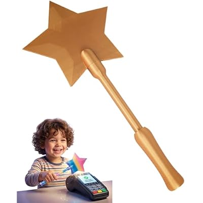 DigScape 3D Printed Credit Card Wand Tap to Pay, Magic Wand Card Holder for Contactless Payment, Debit Card Wand Case for Kids Pranks & Fun Payment Accessory Gold