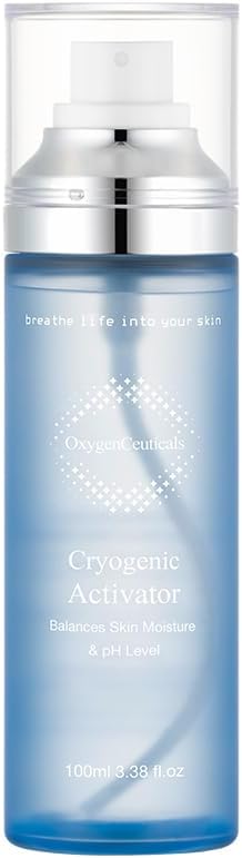 OxygenCeuticals Cryogenic Activator Mineral-Rich Deep Sea Water Mist with Dissolved Oxygen, Soothing & Regenerating Spray for Soothing, Clinically Tested Non-Irritating. 3.38 fl.oz (100ml)