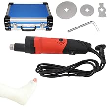 Medical Electric Plaster Saw Cast Cutter, 12500RPM Speed Adjustable Orthopedic Cast Cutter, Orthopedic Sport Medicine Surgery Tool with 3 Saw Blades Plaster, for Hospitals, Clinics(Red)