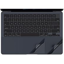 Premium Palm Rest Protector Skin Cover Stickers(3-in-1) Compatible with MacBook Air 13" 2025 2024 2023 2022 with M4/M3/M2 Chip A3240 A3113 A2681, MacBook Air TrackPad Protector, Midnight