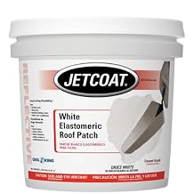 Jetcoat 66221 White Elastomeric Roof Patch, Long-Lasting Spot Coat and Sealant 1 Gallon, White