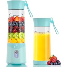COKUNST Portable Blender, USB C Rechargeable Personal Blender, Small Smoothie & Shake Maker with 6 Blades, Compact Travel Mini Juicer Cup with Extra Lid for Home, Gym, Office, 18oz, Green