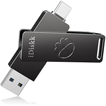 iDiskk USB C Flash Drive 1TB Speed up to 1000MB/s Memory Stick, Type C+USB A 3.2 Gen2 Portable External Solid State SSD Thumb Drive for iPhone 15 USB C iPad, MacBook,Laptops,Android Phone and PC