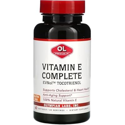 Olympian Labs Vitamin E Complete Tocomin, 200IU 60 Softgels, Fight Free Radicals, Supports Brain, Skin & Hair, 60 Servings