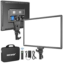 Neewer NL288 LED Video Light with 2.4G Remote, 45W 4800Lux 3200K-5600K CRI 97 Dimmable Bi-Color 18" Soft Light Panel for Photography YouTube Live Stream Game Zoom MeetingBattery Not Included