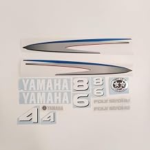 411 Decals Aftermarket Replacement for Yamaha 4hp 6hp and 8hp Four Stroke (2002-2006) Outboard Decal/Sticker Set