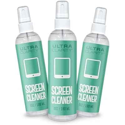 Ultra Clarity Powered by Nano Magic Screen Cleaner Spray 3-Pack, 6oz Sprays | Optical Grade Solution, Streak-Free Shine | Electronic Wipes Ideal for Touchscreen, Phone Screen, Laptop, Tablet