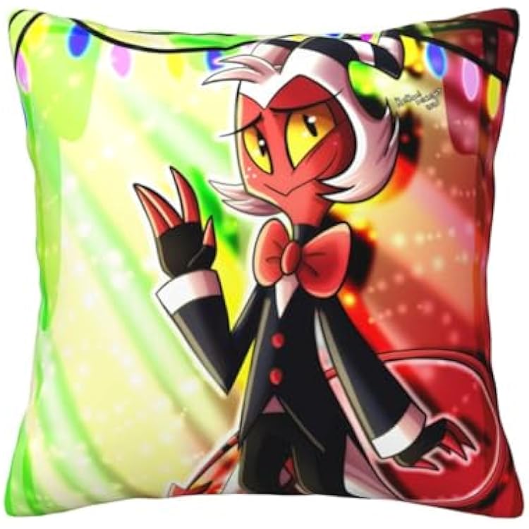 Helluva Boss Throw Pillow Covers 18X18 Decorative Soft Pillowcases Home Decor Living Room Cushion Cases for Bed Couch Car