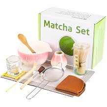 12 Pcs Matcha Whisk Set - Matcha Set Includes Ceramics Matcha Bowl and Cup, Matcha Kit for Ceremony Making Tools, Gift for Family/Friend (Gradient pink)