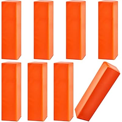 Deekin 8 Pcs Football End Zone Pylons Anchorless Pylon Markers Sand Weighted, Regulation 18 x 4 x 4, Orange