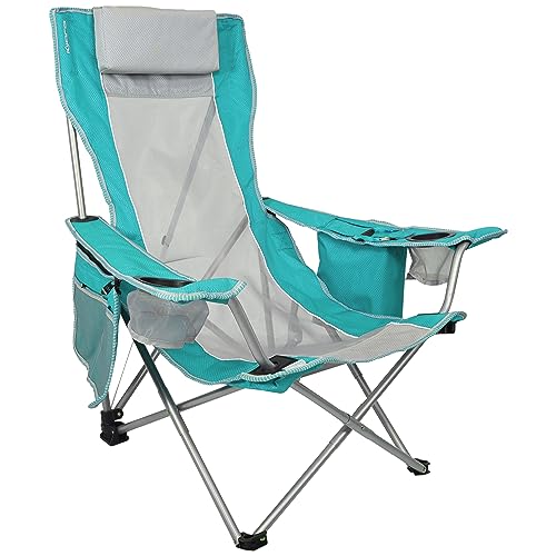 Kijaro Beach Sling Chair with Cooler Pocket - Various Fun Colors & Patterns - Perfect Beach Folding Chair and Camping Chair - Includes a Detachable Pillow