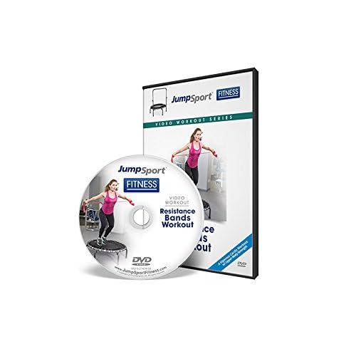 JumpSport Fitness Trampoline Workout DVDs | Cardio Focused | Resistance Bands and Handle Bar Options Available