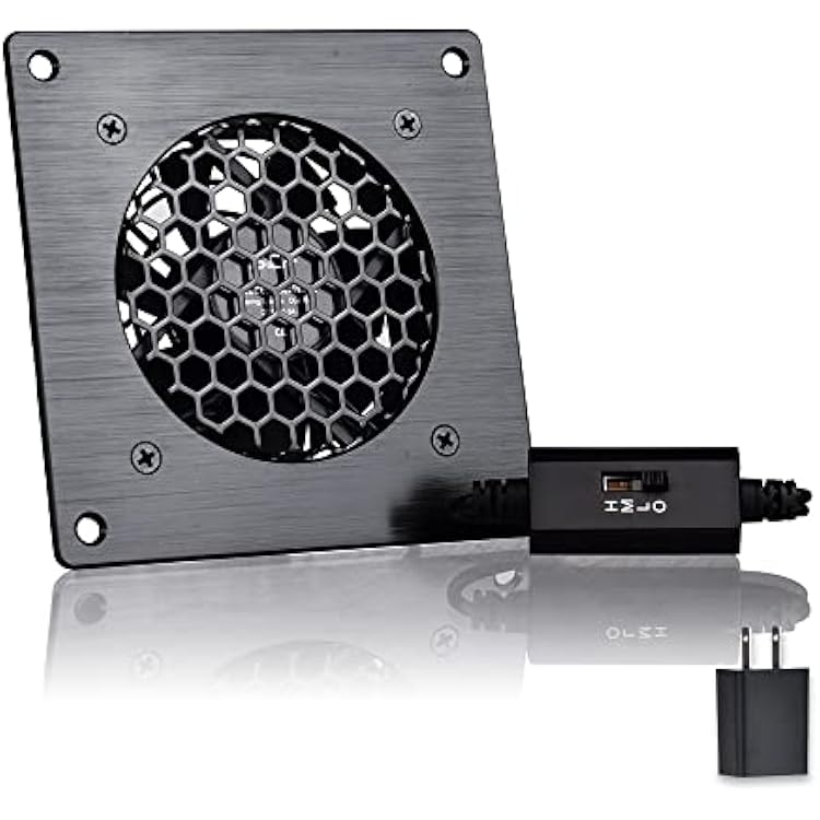USB Cabinet 80MM Fan Quiet Cooling Fan System 4 with Speed Control, for Home Theater AV Cabinets