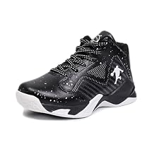 Unisex Kids High Top Basketball Shoes, Non Slip Breathable Athletic Sneakers, Lightweight Sports Shoes for Big Kids Teens