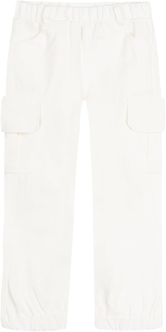 Mud Kingdom Boys Cargo Joggers Pant Elastic Waist with Hoop Pull On Outdoor Woven with Pockets