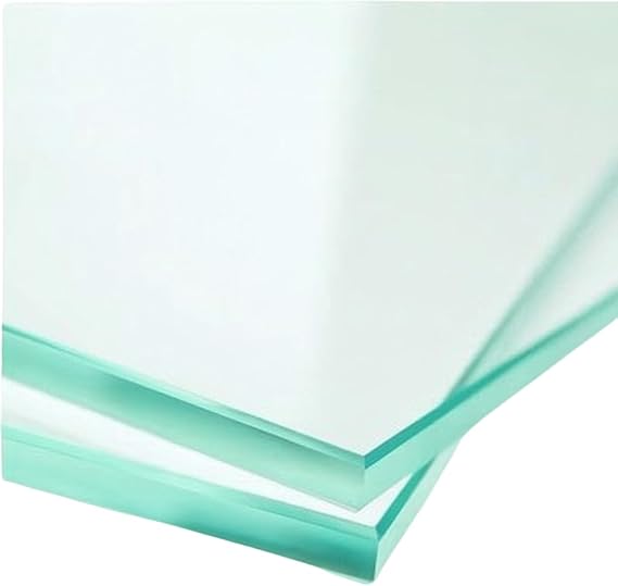 13" Inch Square Glass Table Top - 1/2" Thick - Flat Polished Glass - Eased Corners