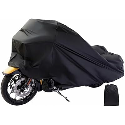 Motorcycle Cover Waterproof Outdoor with Lock-Holes & Storage Bag Fits up to 104 Yamaha Honda Harley Suzuki Waterproof Durable