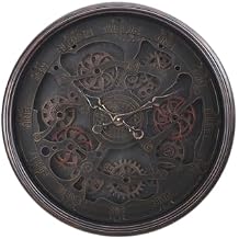 Monarch Specialties I 9029 Clocks, 30" Round, Gear Mechanism, Oversized, Wall Clock, Black