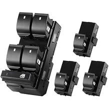 Power Window Switch Driver Side & Passenger Window Switch for 2007-2013 Chevy Silverado GMC Sierra 1500 2500 3500, 2009-2017 Traverse Acadia, 2008-2011 HHR Door Lock Switch Button, 20945129, 25789692