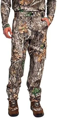 Realtree Mens All-Season Pants, Lightweight Camo Hunting Gear, Moisture-Wicking, Durable Fabric