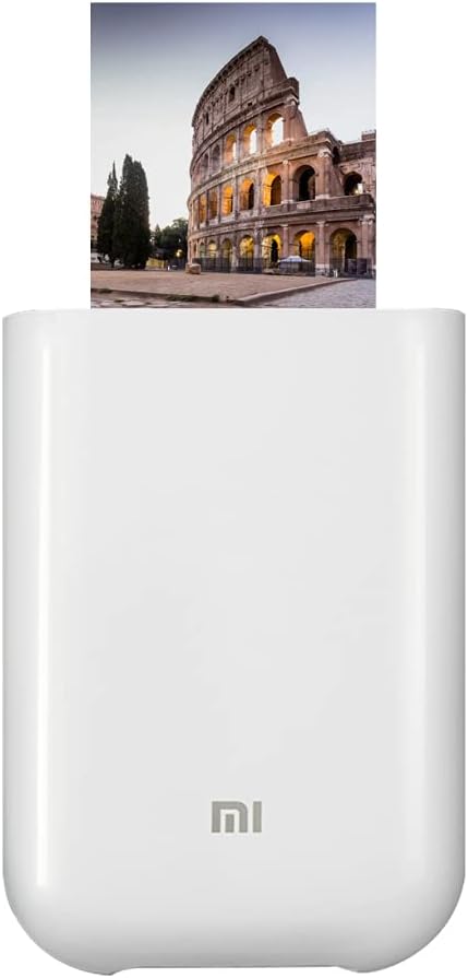 XIAOMI Portable 3x6 Instant Photo Printer Print Pictures on Zink Sticky-Backed Paper from Your iOS & Android Device.