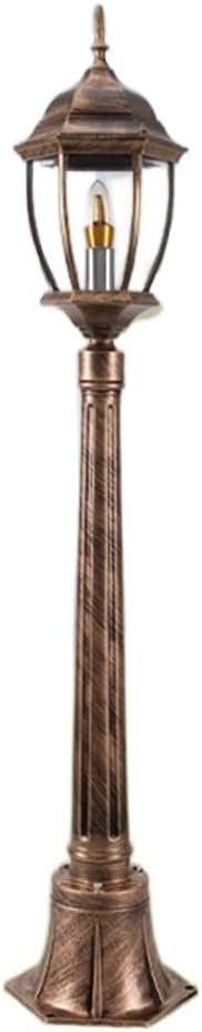 Lights Outdoor European Retro Glass Lantern Post Lamp, Waterproof Outdoor Floor Lamp Vintage Victoria Aluminum Villa Lawn Park Garden Lights Grass Light External Column Lamp Post Street Light E27 Stad