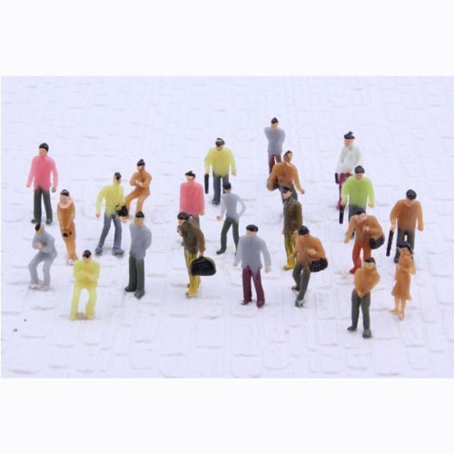 1:100 Scale HO Gauge Painted Model People for DIY Layout Figure Pack of 100