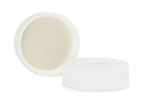 Qorpak CAP-00355 White Polypropylene Hole Cap with Bonded PTFE/Silicone Septa, 33-400 Neck Finish (Case of 1000)