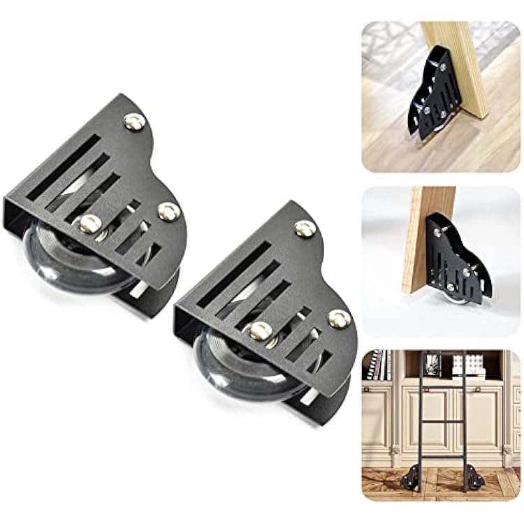 Sliding Barn Door Kit -Furniture Floor Ladder Roller Accessories Set.Sliding Barn Libraryloft Ladder Floor Roller Wheels 2 Pcs Complete Kit