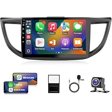Leadfan Car Radio for Honda CRV 2012-2016 Stereo with Wireless Carplay Android Auto, 10.1'' Touchscreen for Honda CRV GPS Navigation Bluetooth WiFi Rear Camera FM Mirrorlink Split Screen SWC