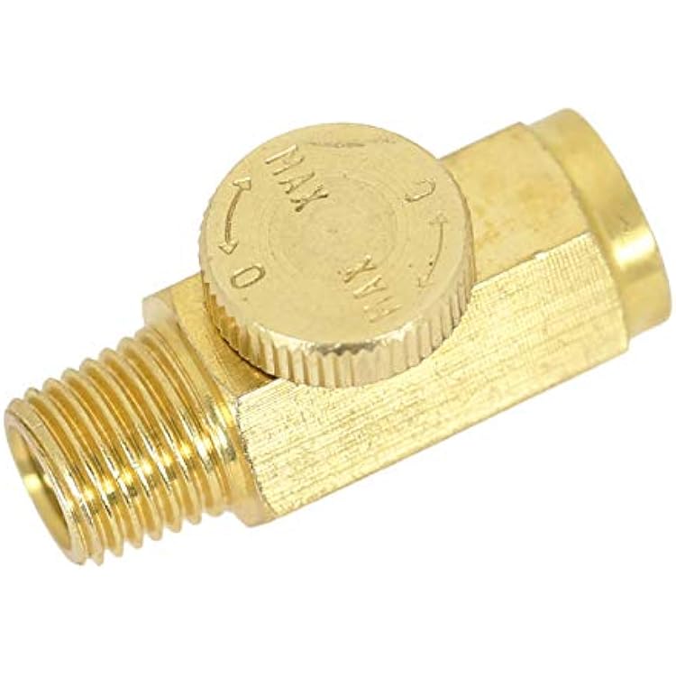UFFY Brass In-Line Air Flow Regulator Control Tool Valve 14 NPT 1