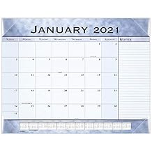2021 Desk Calendar by AT-A-GLANCE, Monthly Desk Pad, 21-3/4" x 17", Standard, Slate Blue (89701-21)