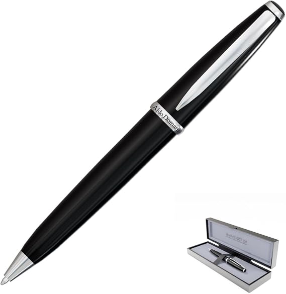 Monteverde USA Aldo Domani Ballpoint Pen - Black, Luxury Italian-Inspired Design, Smooth Writing Experience