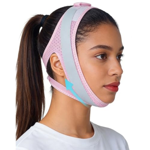 V Line Lifting Mask Chin Strap for Sleeping, V Line Lifting Mask for Women,Jaw Exerciser,Face Lifting Strap, Face Toning Belts