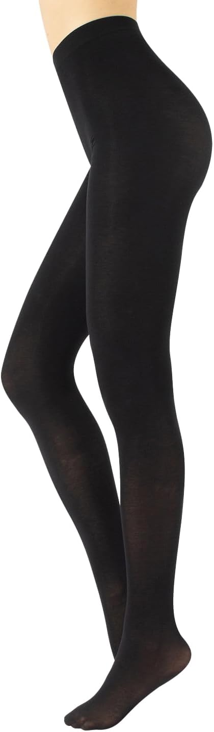 CALZITALY Cotton Tights | Soft & Warm Winter Pantyhose | 100 Den | S M L XL XXL | Made In Italy |