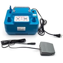 Professional Double Hole Inflator Electric Balloon Pump Timing Quantitative with Memory Function Foot Switch 800W