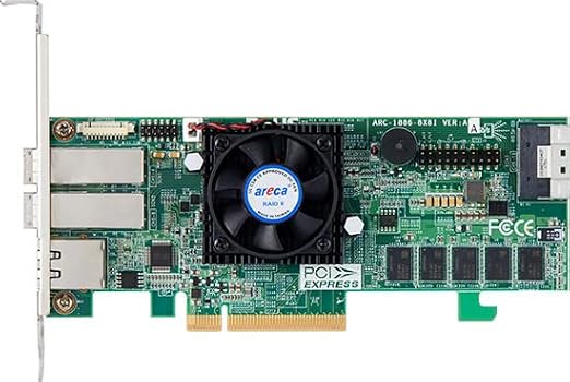 Areca ARC-1886-8x8i 16-Port PCIe Gen 4.0 Tri-Mode RAID Adapters for RAID 0/1/3/5/6/10/30/50/60 Single Disk JBOD (W/ 8654 8i to2x 8643 4i Cable)