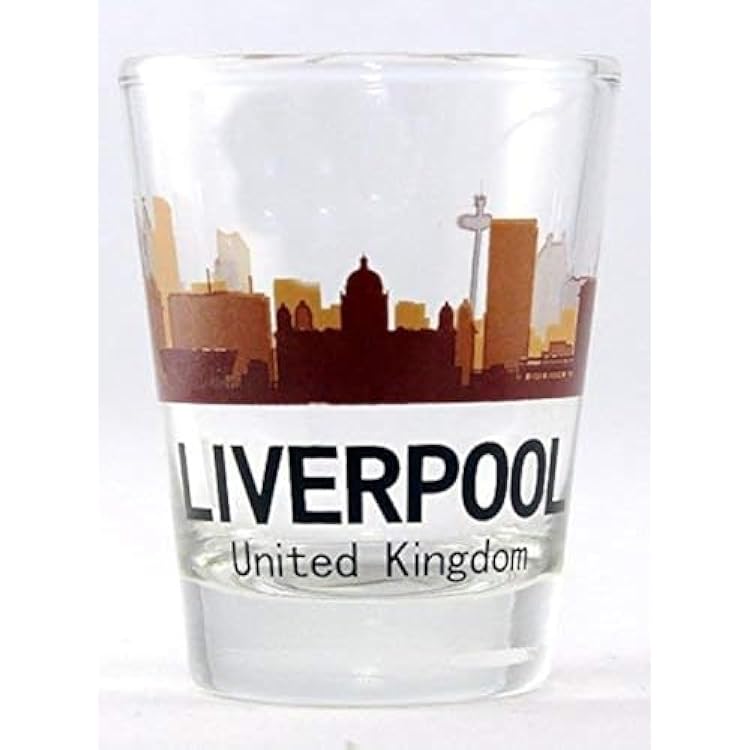 Liverpool United Kingdom Sunset Skyline Shot Glass