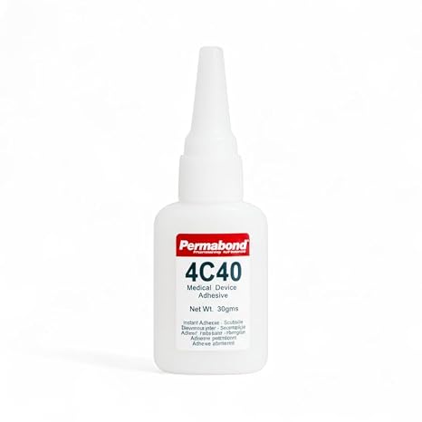 Maven Adhesive Kits (Permabond 4C40) Medical Grade Cyanoacrylate Adhesive, High Viscosity, 5-10 Second Set Time (Glue Only, 1oz)