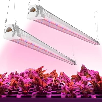 FREELICHT 2 Pack 4FT LED Grow Light, 40W 250W Equivalent, Red Blue 660nm460nm Full Spectrum Grow Light for Indoor Plants, Linkable Plug in Plant Growing Lamps for Hydroponic Seeding Veg Flower